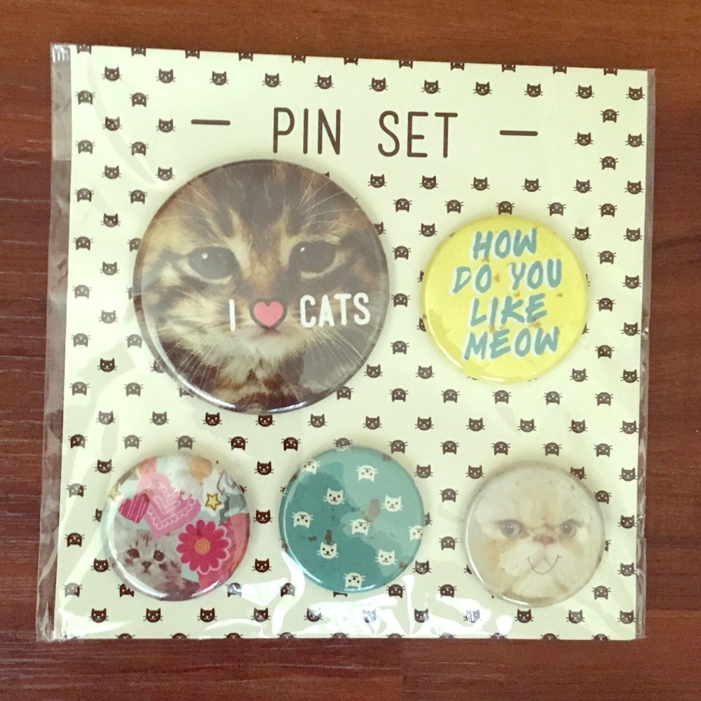 New Set of Cat Pins/Buttons